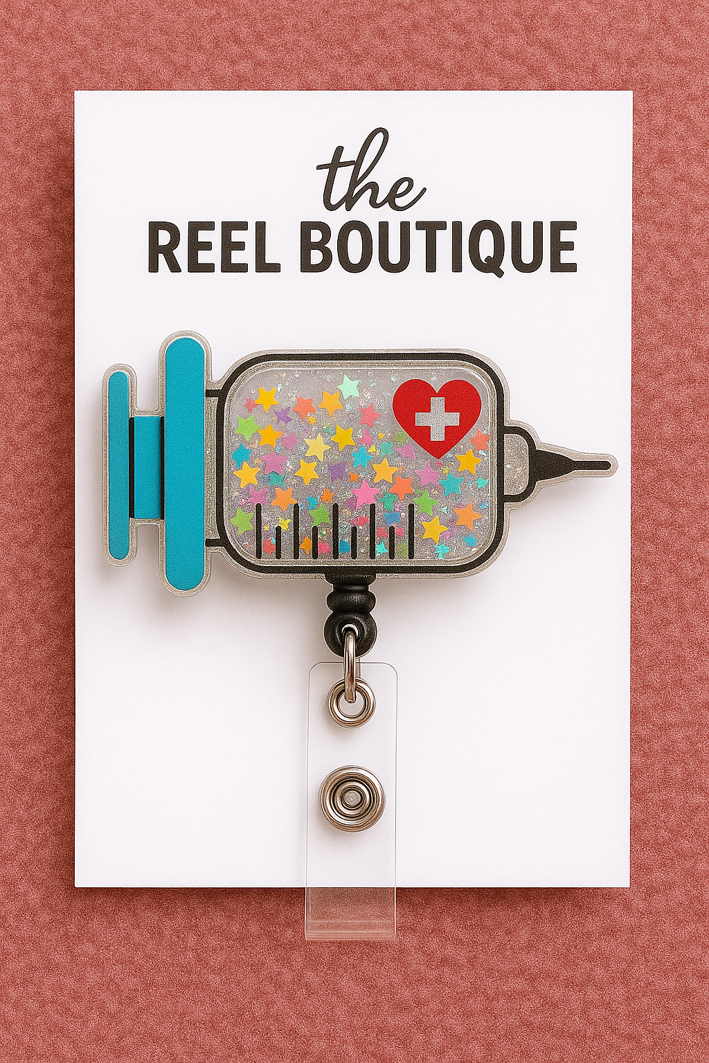 Syringe Shaker Badge Reel