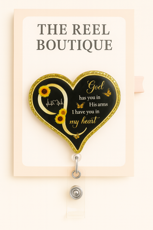 God Has You Heart Badge Reel Topper