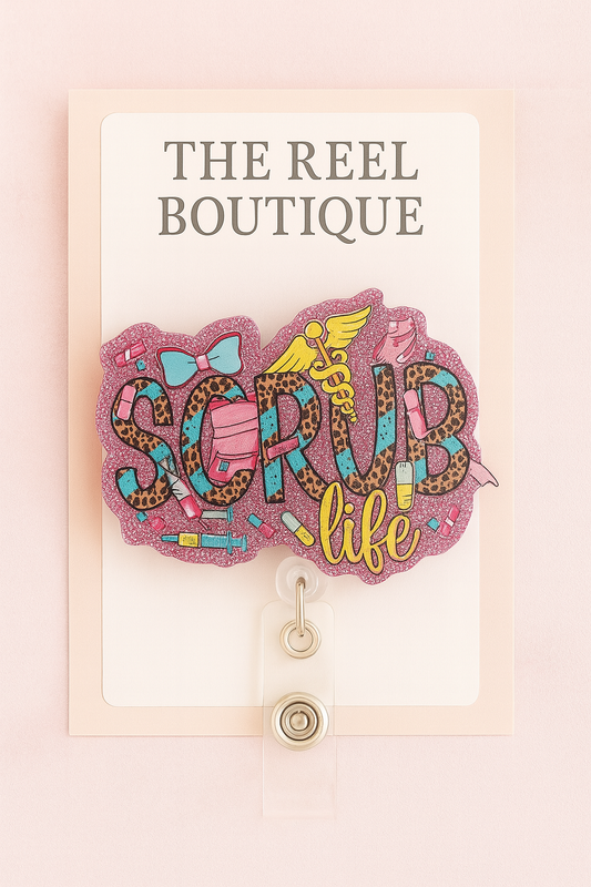 Scrub Life Badge Reel Topper
